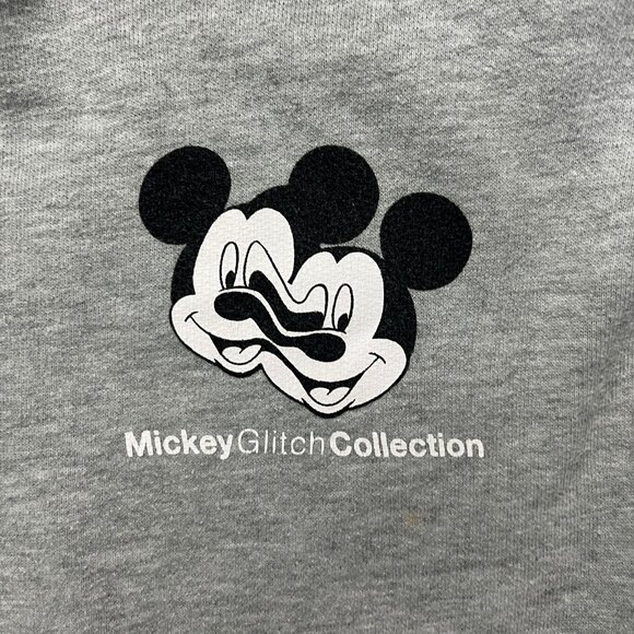 Zara x Disney Mickey Mouse Glitch Collection Women’s Gray Crop Sweatshirt Medium - Picture 5 of 11